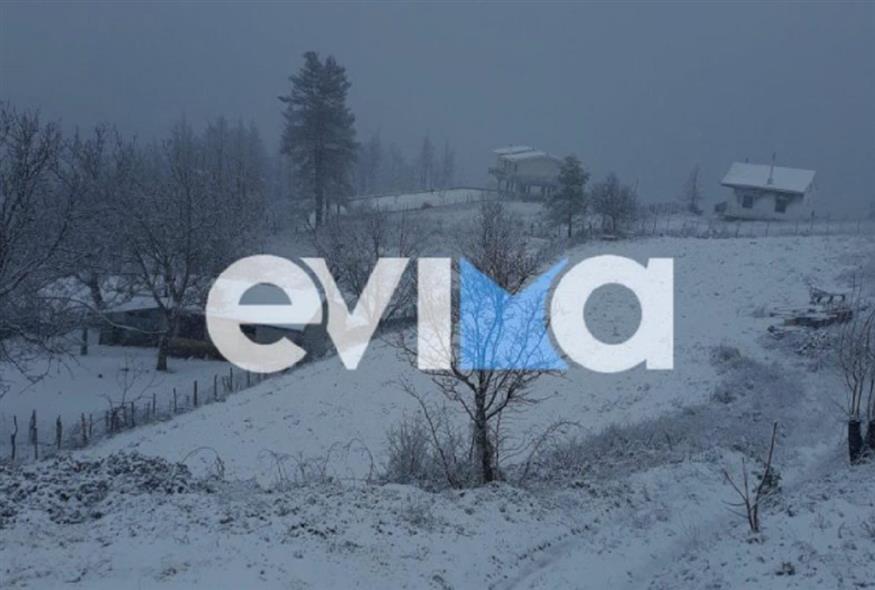 Εύβοια χιόνια (evima.gr)
