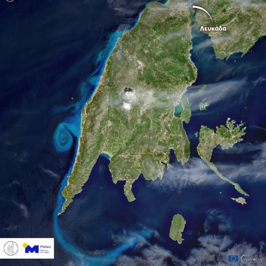 Λευκάδα δορυφορική εικόνα (Meteo)