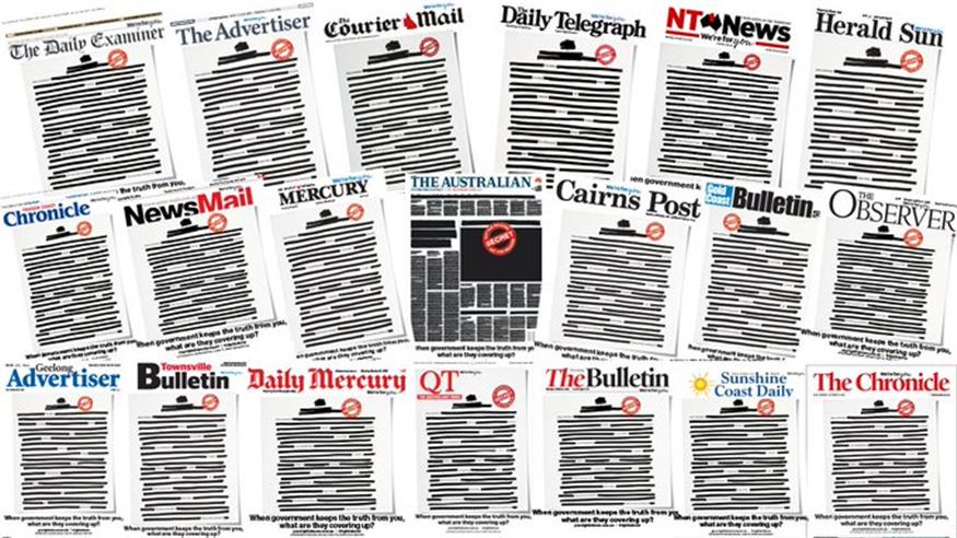 Εφημερίδες με μαύρα πρωτοσέλιδα στην Αυστραλία/BBC
