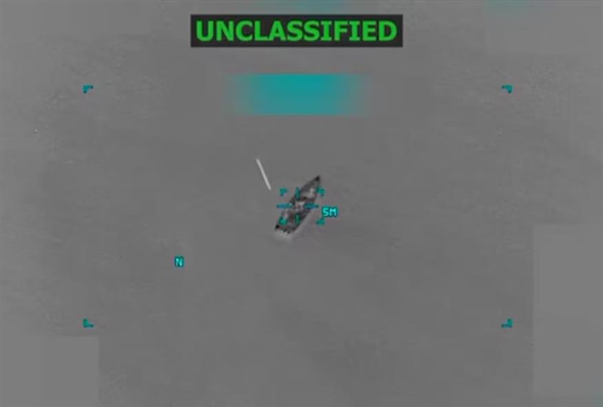 Στιγμιότυπο από το επίμαχο σκάφος δευτερόλεπτα πριν την επίθεση