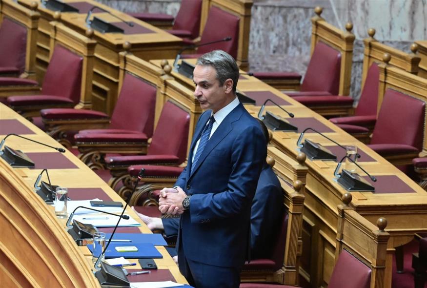 Τριτολογία Μητσοτάκη (ΤΑΤΙΑΝΑ ΜΠΟΛΑΡΗ/EUROKINISSI)