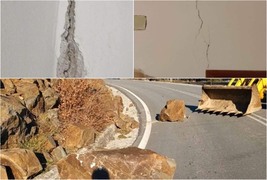 Ζημιές από τον σεισμό στη Λέσβο (stonisi)