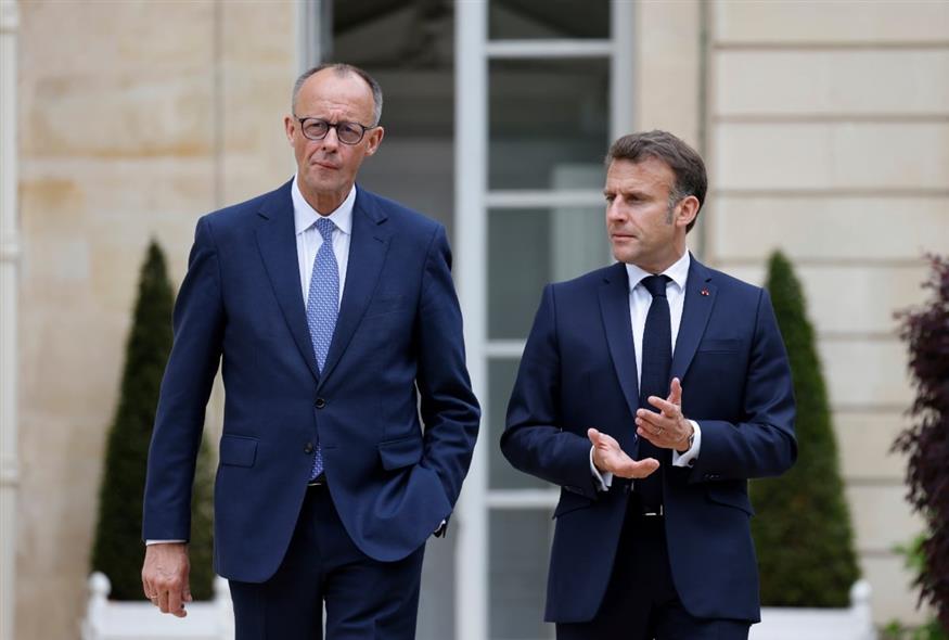 Συνάντηση Μερτς-Μακρόν (AP)