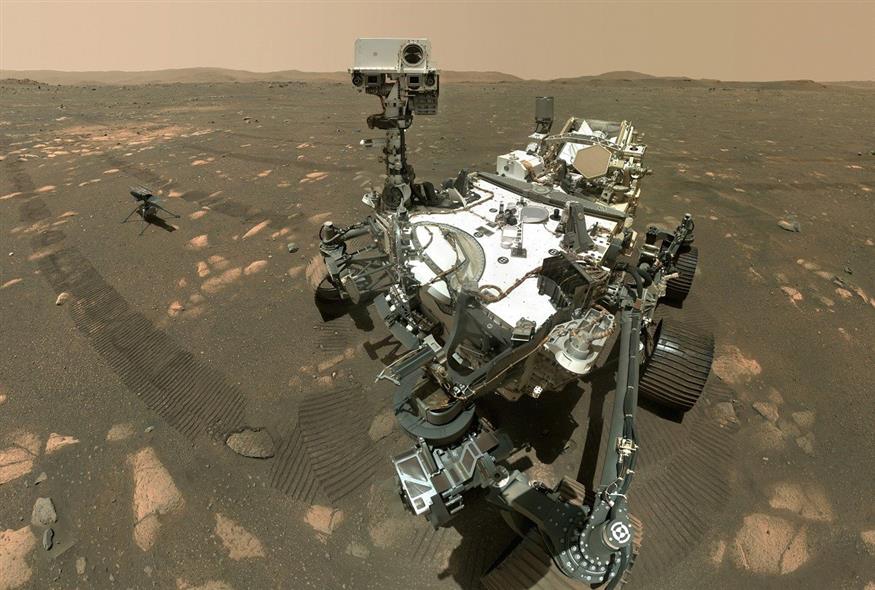 To ρόβερ Perserverance κατά την αποστολή του στον Άρη (Associated Press)