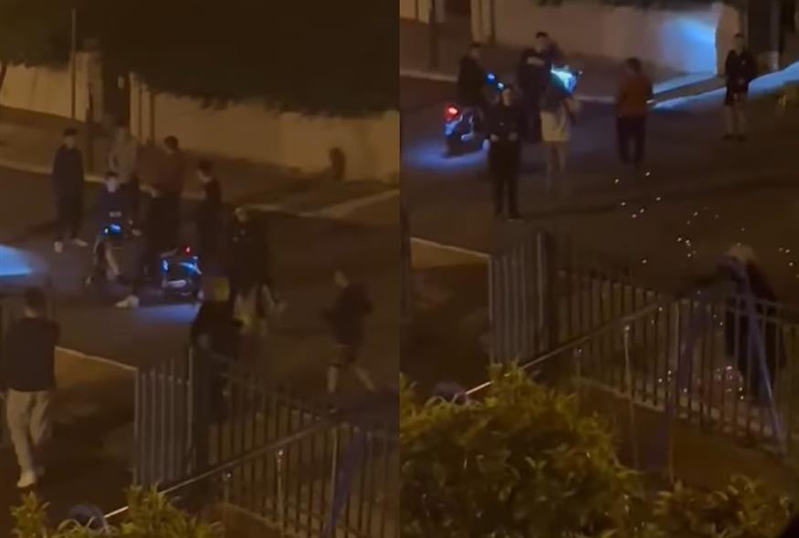 Παρέα παιδιών πετάει βαρελότα στα πόδια 85χρονης (Screenshots)