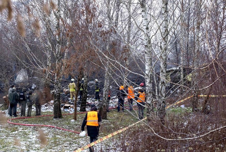 Συντριβή αεροσκάφους στη Λιθουανία (AP Photo/Mindaugas Kulbis)