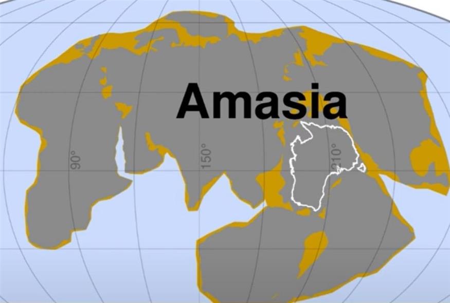 Στιγμιότυπο από την Amasia, τη νέα υπερήπειρο που θα δημιουργηθεί/Youtube