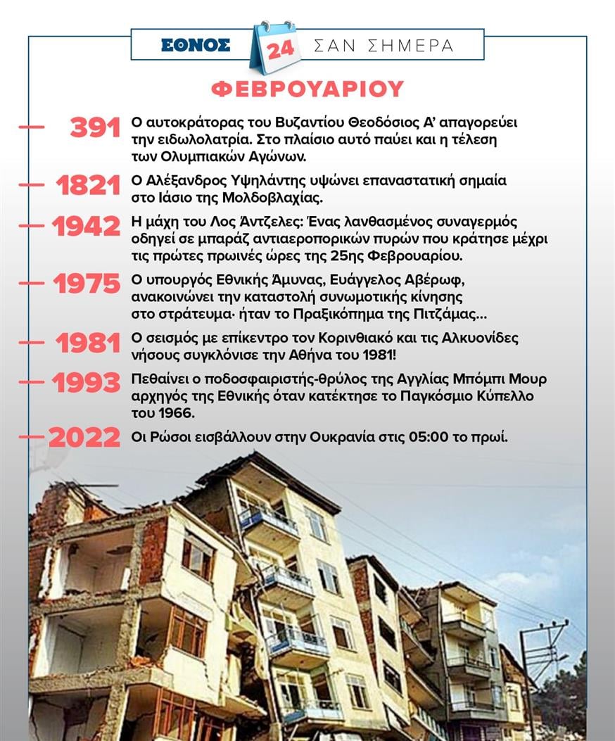 Σαν σήμερα (24/2) Σαν σήμερα (24/2)