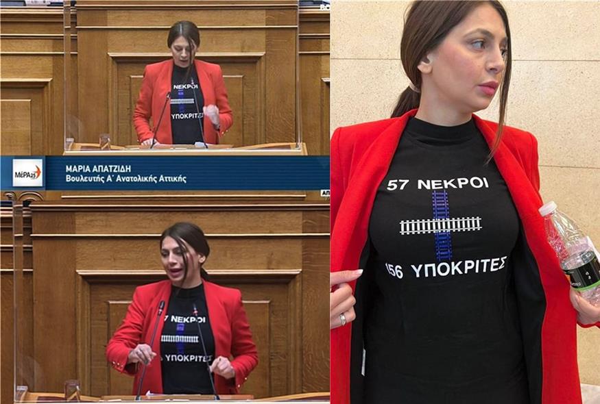 Η Μαρία Απατζίδη στη Βουλή / video capture - instagram