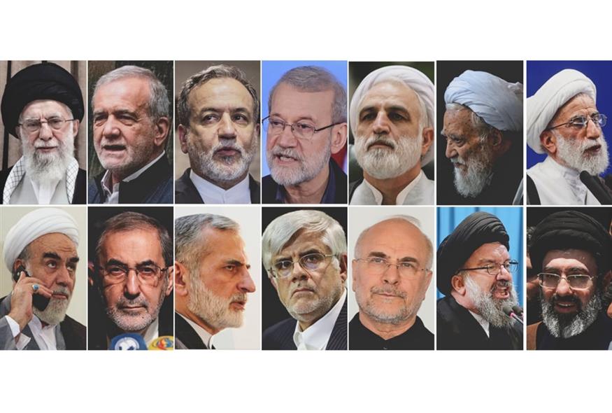 Συλλογή φωτογραφιών αρχείου που παρουσιάζει τις βασικές πολιτικές και θρησκευτικές προσωπικότητες του Ιράν (AP) Συλλογή φωτογραφιών αρχείου που παρουσιάζει τις βασικές πολιτικές και θρησκευτικές προσωπικότητες του Ιράν (AP)