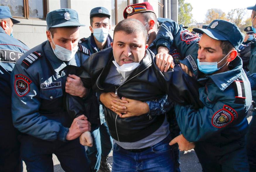 διαδηλώσεις στο Γερεβάν/AP (Φωτογραφία αρχείου)