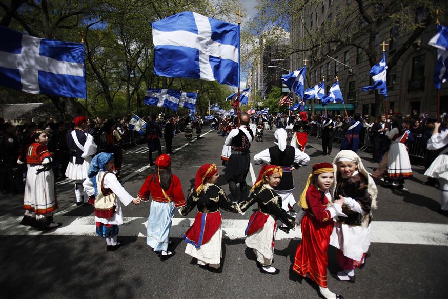 Παρέλαση Ελληνόπουλων στην Νέα Υόρκη (Ap images)