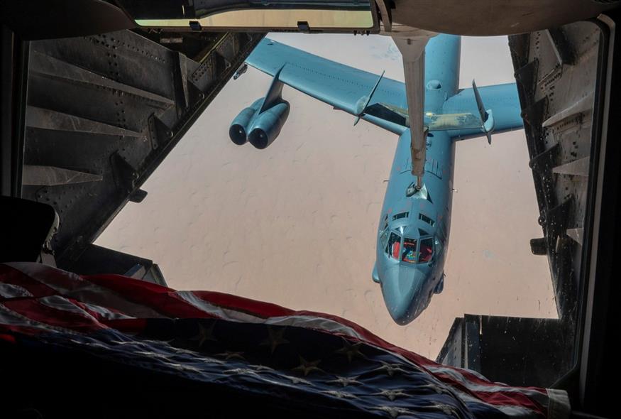 Ένα B-52H Stratofortress που υπηρετεί στην 5η Πτέρυγα Βομβαρδιστικών, Αεροπορική Βάση Minot, Βόρεια Ντακότα /Staff Sgt. Shannon Bowman/U.S. Air Force via AP