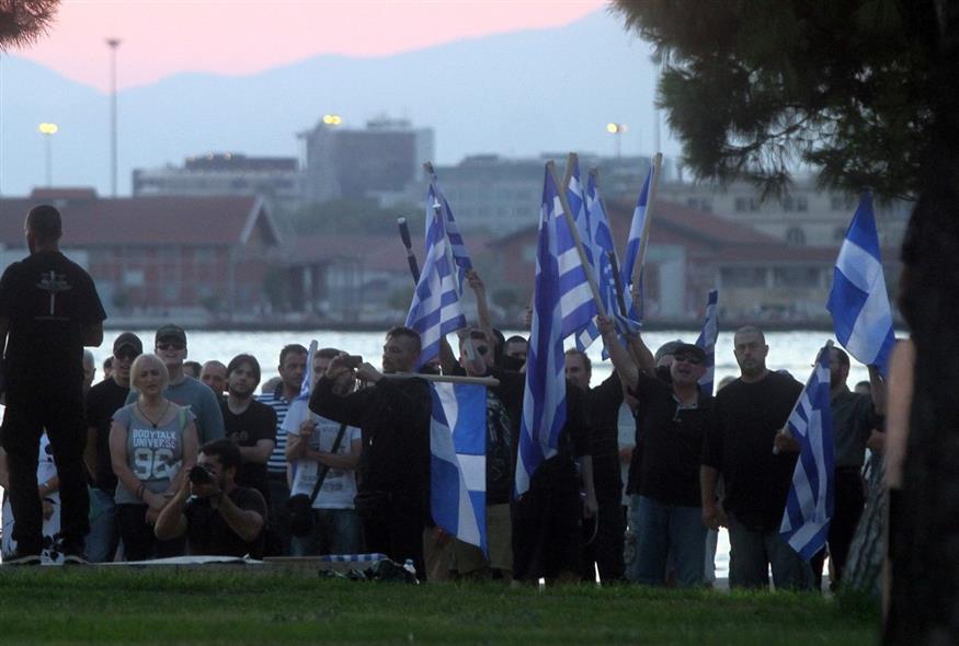 Συγκέντρωση της φασιστικής οργάνωσης «Ιερός Λόχος» στη Θεσσαλονίκη (φωτογραφία αρχείου / InTime Photos)