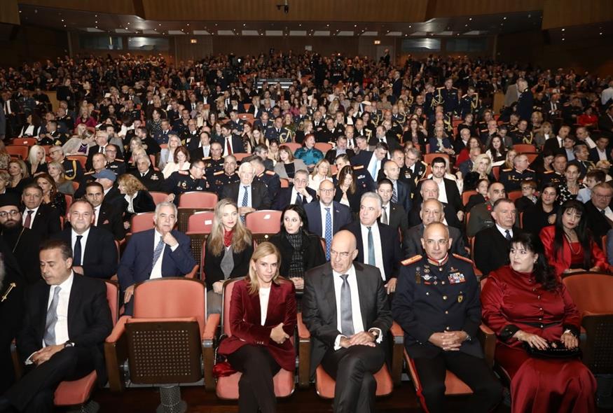 Στιγμιότυπο από την εκδήλωση εορτασμού (ΖΑΧΟΣ ΓΙΩΡΓΟΣ/INTIME NEWS)