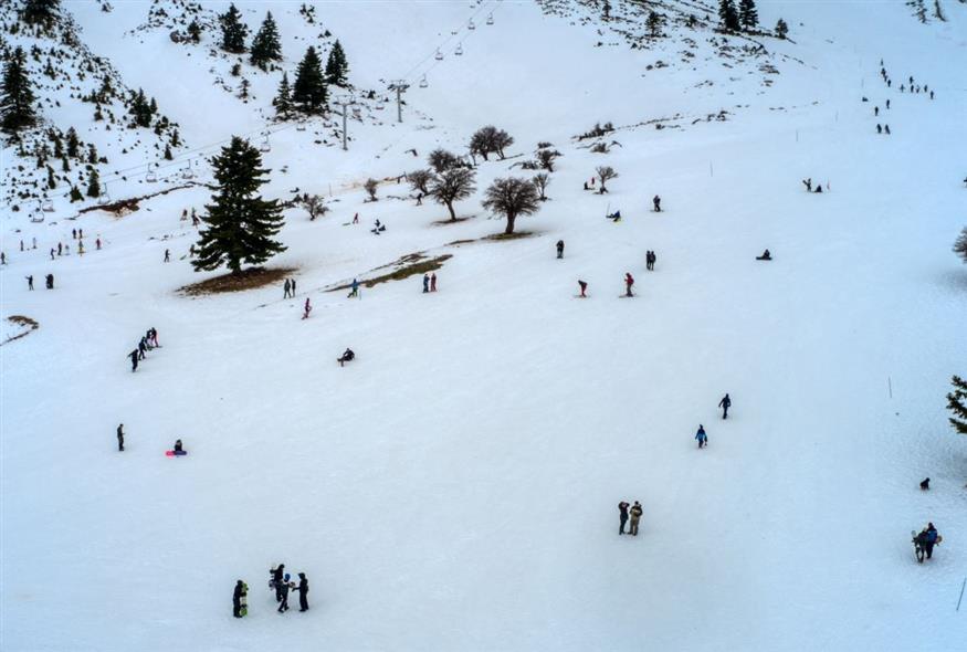 Στιγμιότυπο από χιονοδρομικό κέντρο/Eurokinissi
