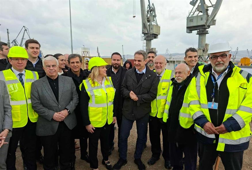 ΟΛΘ: Η επίσκεψη Μητσοτάκη στο έργο επέκτασης του 6ου προβλήτα (ethnos.gr/Ρωμανός Κοντογιαννίδης)