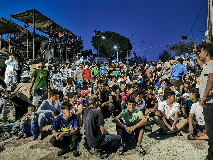 Πρόσφυγες στη Μόρια (copyright: Eurokinissi/stonisi.gr)