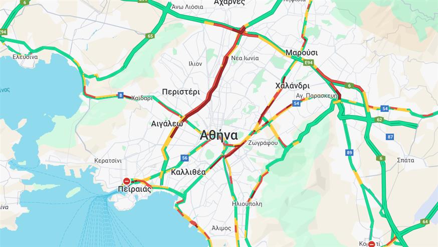 Κίνηση στους δρόμους- χάρτης