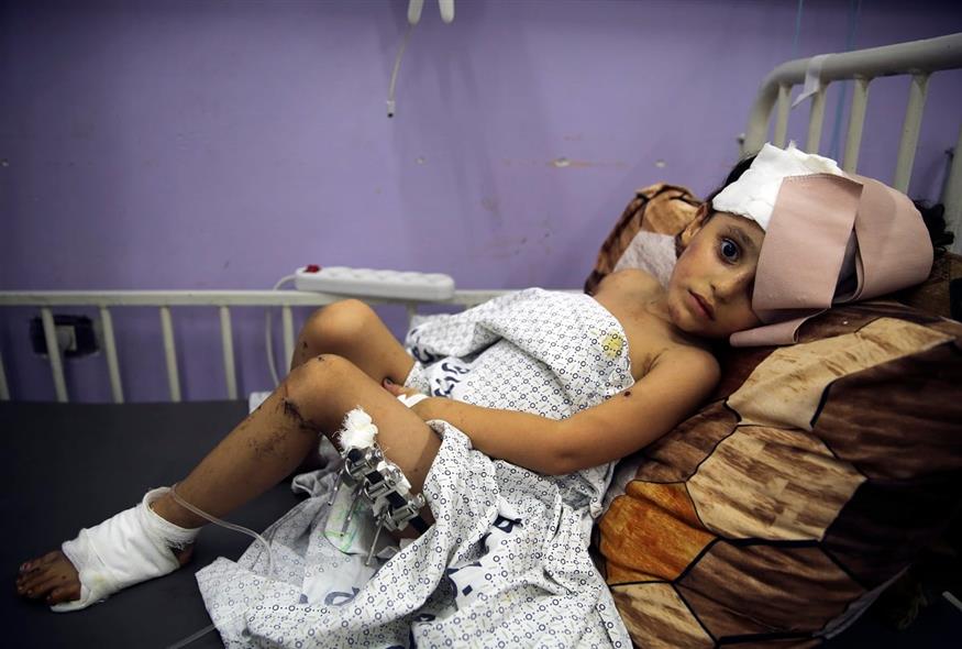 Τραυματισμένο παιδί στη Γάζα/AP