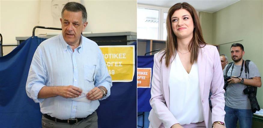 Νίκος Ταχιάος, Κατερίνα Νοτοπούλου - εκλογές 2019 (Eurokinissi photo)