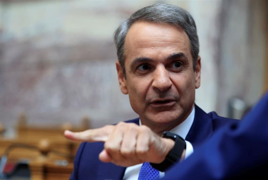 Ο Κυριάκος Μητσοτάκης κατά τη συνεδρίαση της ΚΟ της Νέας Δημοκρατίας (Eurokinissi)