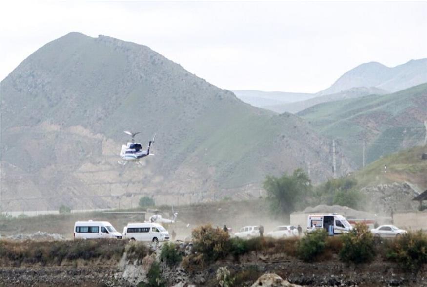 Το ελικόπτερο στο οποίο φέρεται να επέβαινε ο Ιρανός πρόεδρος (Χ)