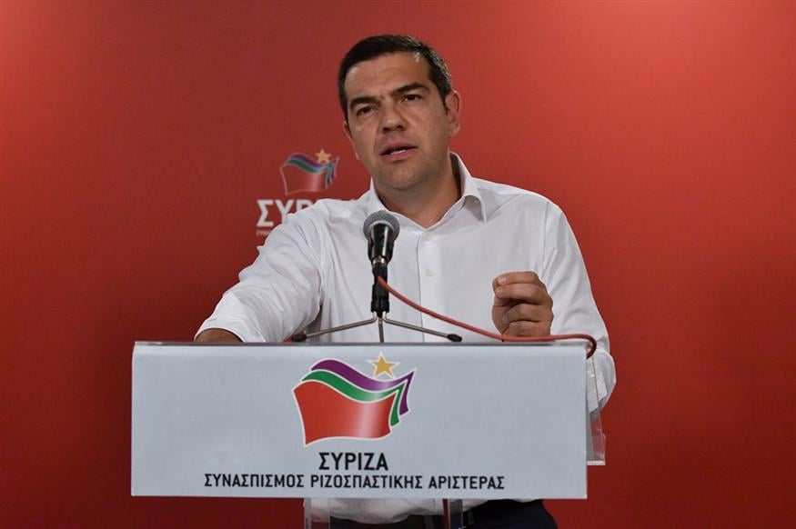 Ο Αλέξης Τσίπρας κατά την ανακοίνωση των πρόωρων εκλογών (EUROKINISSI/ ΤΑΤΙΑΝΑ ΜΠΟΛΑΡΗ)