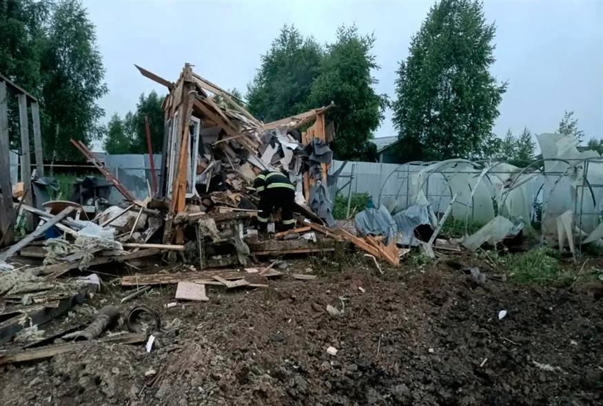 Oυκρανικό πλήγμα στη Μόσχα (ΑP) Oυκρανικό πλήγμα στη Μόσχα (ΑP)