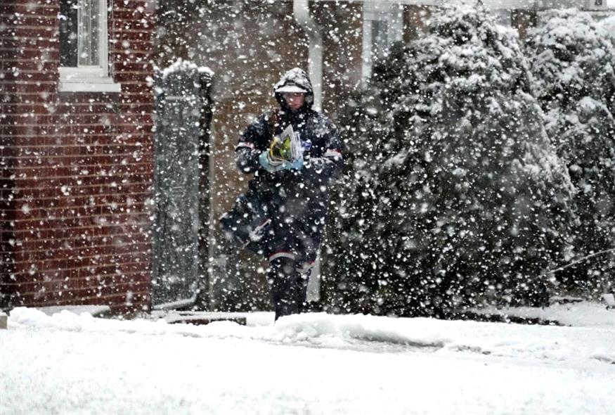 Χιόνια στις ΗΠΑ (AP Photo/Nam Y. Huh)