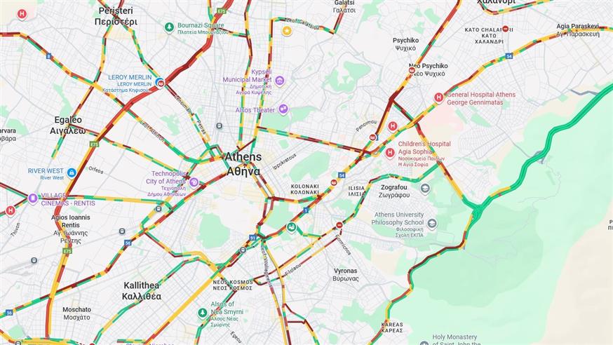 Κίνηση στην Αθήνα