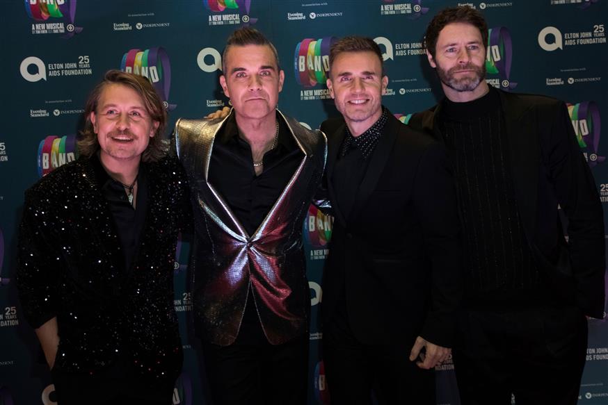 Mark Owen, Robbie Williams, Gary Barlow και Howard Donald (Copyrigt: Vianney Le Caer/Invision/AP)