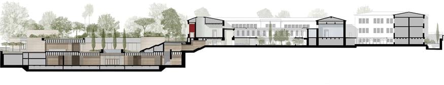 Κάτοψη κτηρίου με τις συνδέσεις με το Μνημείο (ΥΠΠΟΑ) Κάτοψη κτηρίου με τις συνδέσεις με το Μνημείο (ΥΠΠΟΑ)