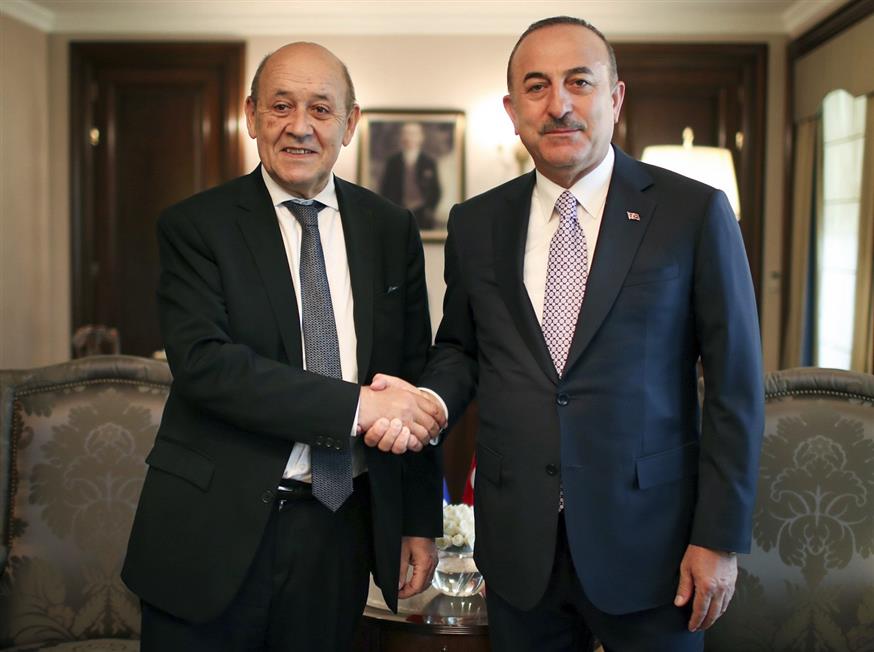 Οι Ντριάν και Τσαβούσογλου (Turkish Foreign Ministry via AP, Pool)