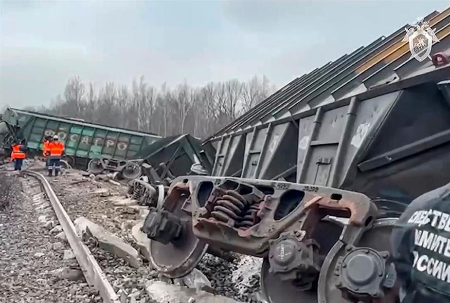 Εκτροχιασμός τρένου στο Ριαζάν της Ρωσίας (Associated Press)