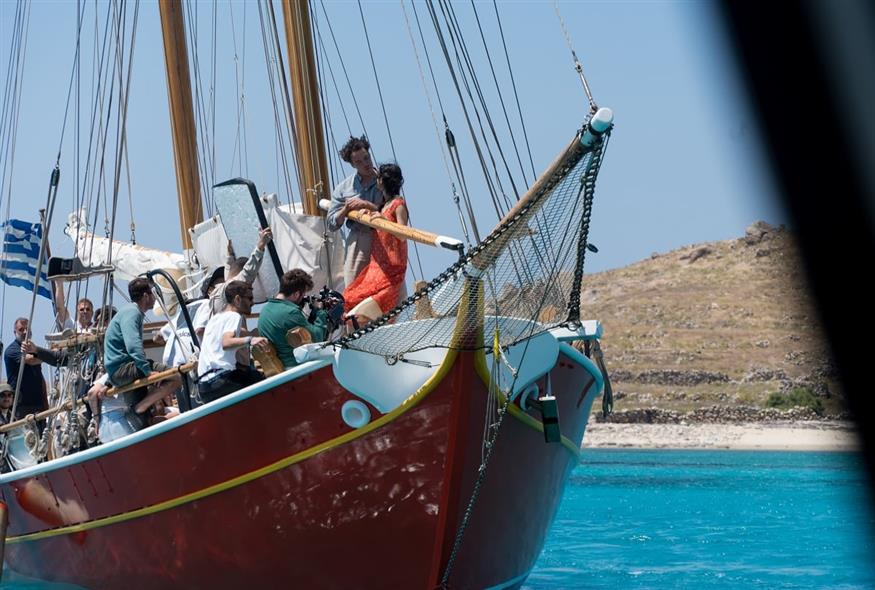 Στιγμιότυπο από τα γυρίσματα της «Μεγάλης Χίμαιρας» (Copyright: Δημήτρης Πογιαντζής)