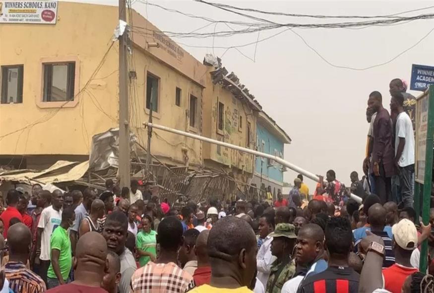 Στιγμιότυπο μετά την έκρηξη σε σχολείο στη Νιγηρία