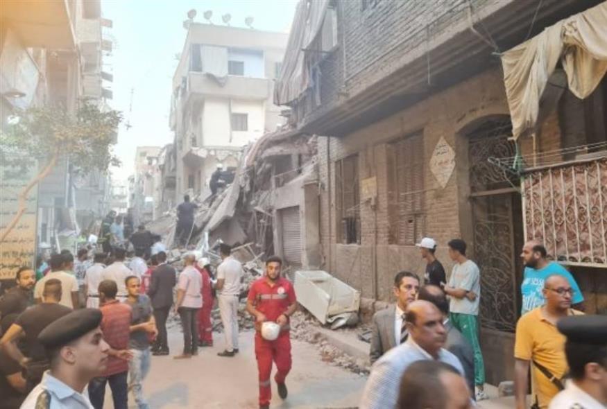 Κατάρρευση κτιρίου στην Αίγυπτο