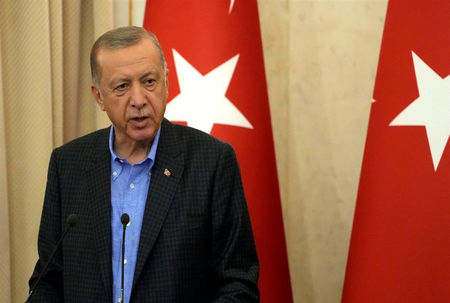 Ο Τούρκος πρόεδρος, Ρετζέπ Ταγίπ Ερντογάν / AP Photo/Evgeniy Maloletka