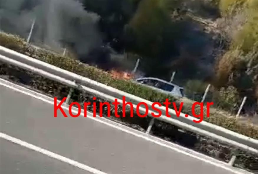 Φωτιά σε αυτοκίνητο (korinthostv.gr)
