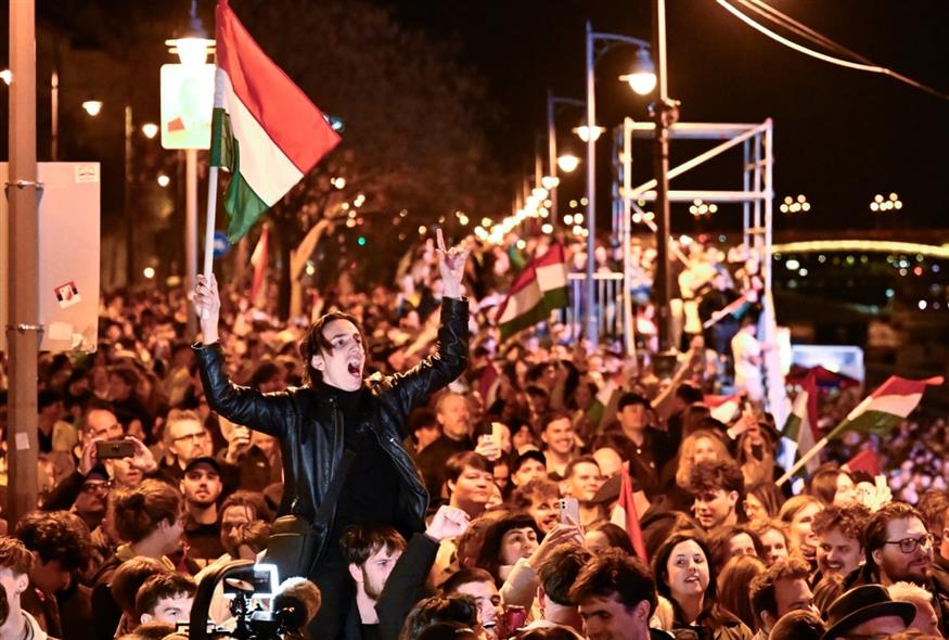 Ουγγαρία μετά την ανακοίνωση των αποτελεσμάτων (AP Photo/Denes Erdos)