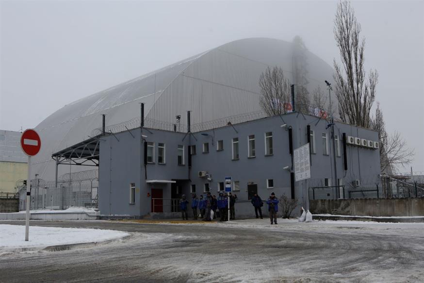 Άποψη του πυρηνικού εργοστασίου του Τσερνόμπιλ/Associated Press