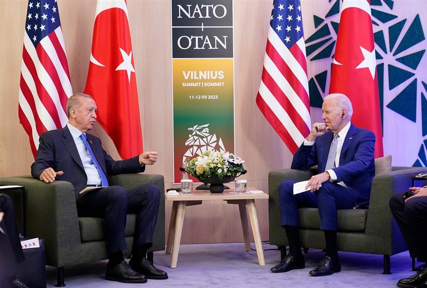 Συνάντηση Ερντογάν - Μπάιντεν  (AP Photo/Susan Walsh)