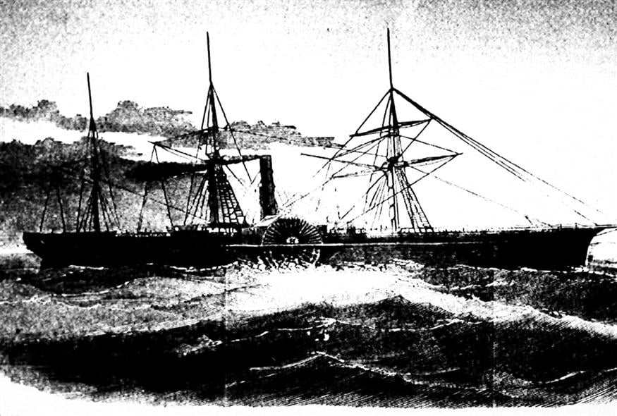 Σκίτσο του SS Central America (AP Photo/Library of Congress, File)