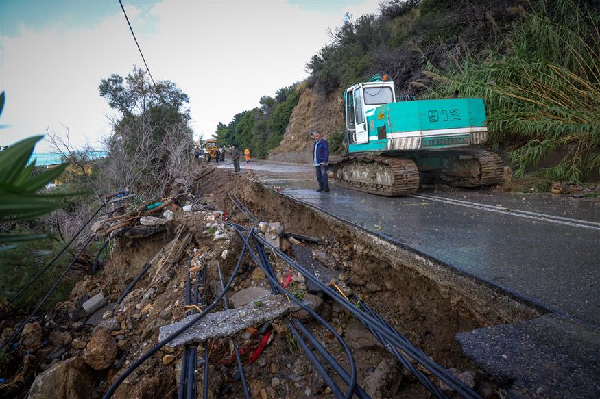 Κρήτη, εικόνα από την κακοκαιρία (ΑΝΤΩΝΗΣ ΖΟΥΡΙΔΑΚΗΣ/EUROKINISSI)