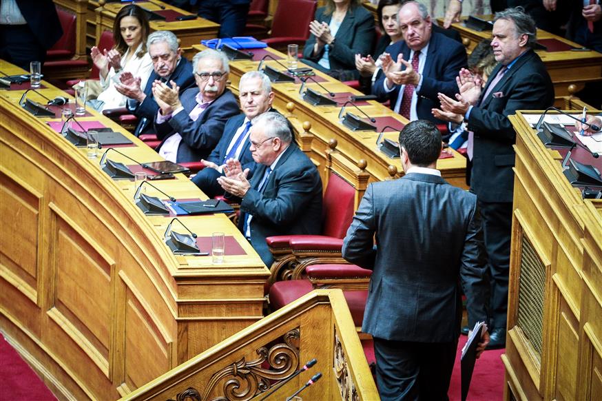 Η κυβέρνηση στη Βουλή/Eurokinissi