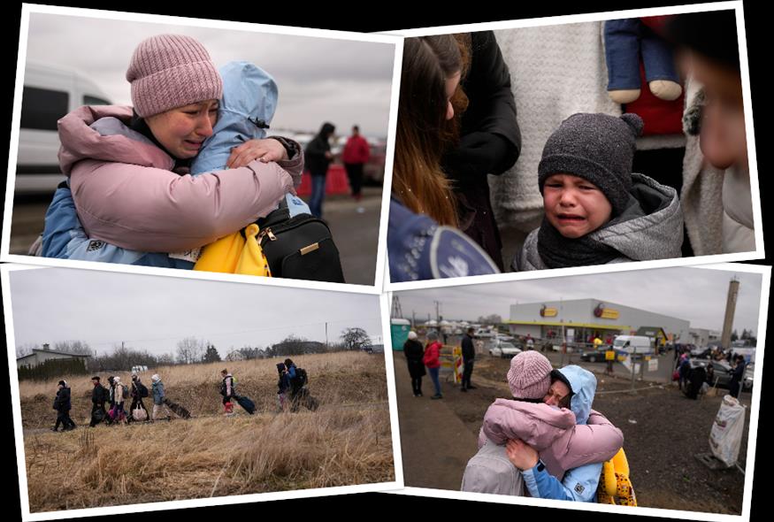 Πρόσφυγες εξαιτίας του πολέμου στην Ουκρανία / ethnos.gr / AP photo