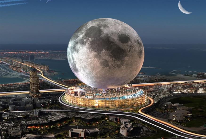Τα γιγαντιαίο ξενοδοχείο σε σχήμα του φεγγαριού που θα μπορούσε να χτιστεί στο Ντουμπάι/Moon World Project