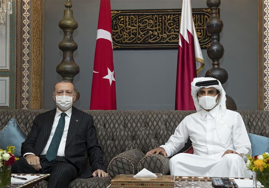 Ερντογάν - Εμίρης του Κατάρ/Copyright: AP Images