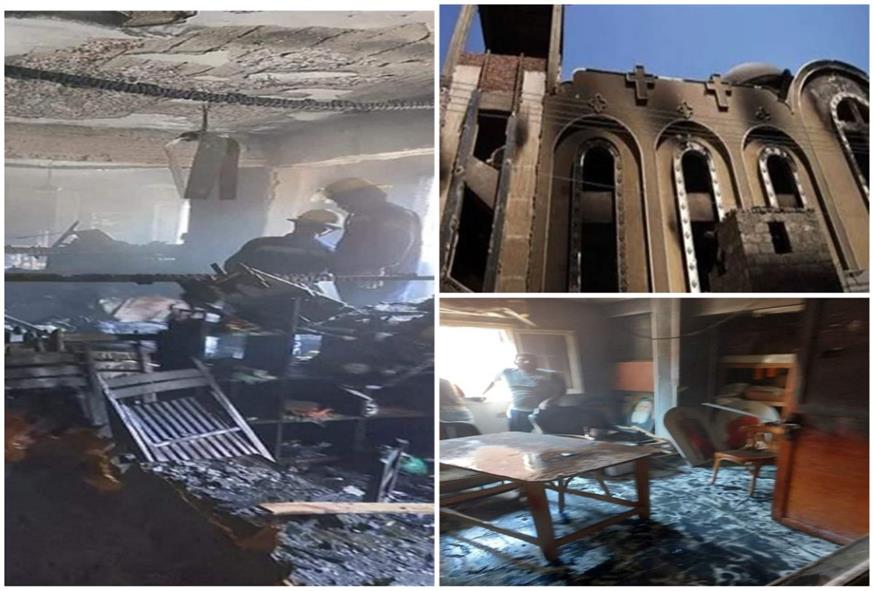 Εικόνες καταστροφής από τη μεγάλη φωτιά στην Αίγυπτο/Al-Ahram/Dostor